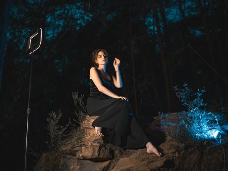 Kreative Outdoor-Shooting-Idee im Steinbruch mit der LUMIS-Serie