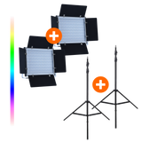 Bundle 2x LUMIS Panel 600 RGB incl. tripod